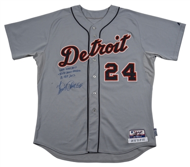 2012 Game Used Miguel Cabrera Signed and Inscribed Detroit Tigers Jersey Triple Crown Season(MLB Authenticted and JSA)